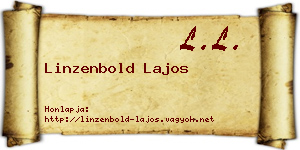 Linzenbold Lajos névjegykártya